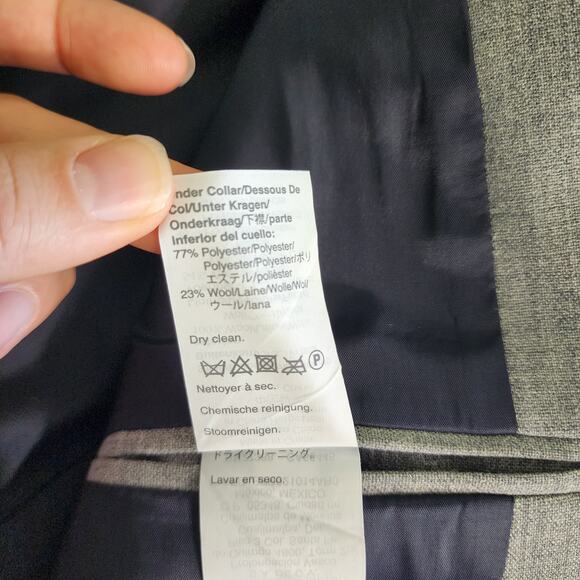 J Crew Factory Mens Classic Fit Thompson Wool Blazer Jacket Size 40L Gray Career - Picture 11 of 15